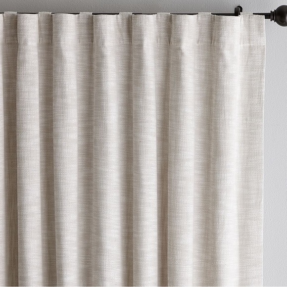 NWT Pottery Barn Seaton Textured Curtain/ Natural/50 by 96in